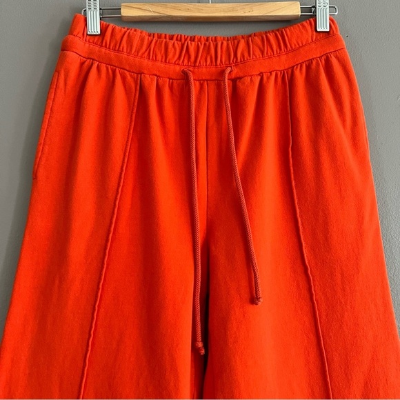 Urban Outfitters Out From Under Jadyn Puddle Pant Wide Drawstring Orange Small - Picture 3 of 13